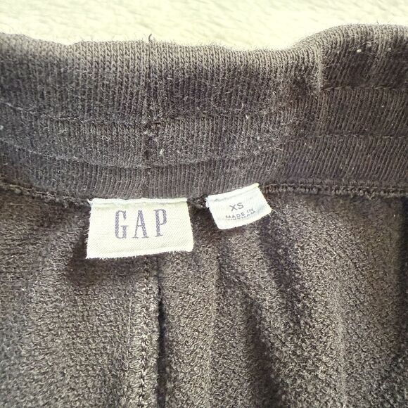 GAP Women’s Fleece Joggers Sweatpants Black Size XS Drawstring - Picture 6 of 8